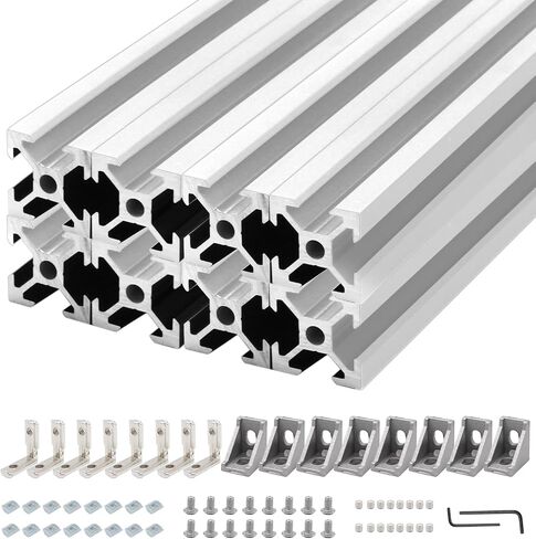 4Pack 2020 Aluminum Extrusion V-Slot 400mm Black Extruded Aluminum Profile 20x20 V-Slotted Framing European Standard Anodized Linear Rail for 3D Printer Accessories Parts in Kuwait