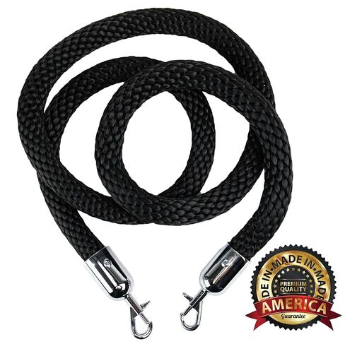 6 'Ft Gallery Stanchion roped rope ، 1 بوصة سميكة تحكم الحجم حاجز (رمادي) in Saudi Arabia