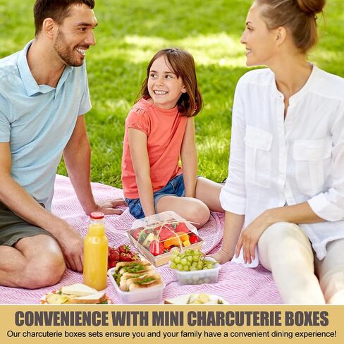 120 Pack Small Charcuterie Boxes with Clear Lids 5 Inch Paper Disposable Food Containers with Forks and Knives Bakery Boxes for Dessert Sandwich Cookie Cake Fruits Donut(White, Brown, Pink) in Saudi Arabia