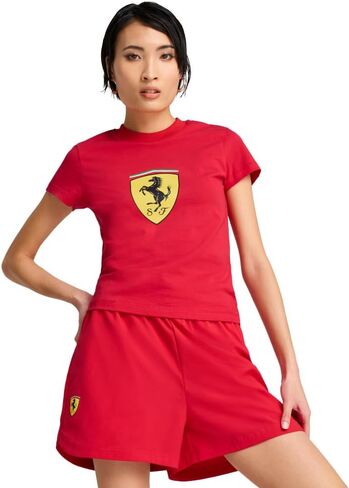 Puma للسيدات القياسي Scuderia Ferrari Formula 1 Babydoll Tee ، Rosso Corsa SS25 ، X-Large in Kuwait
