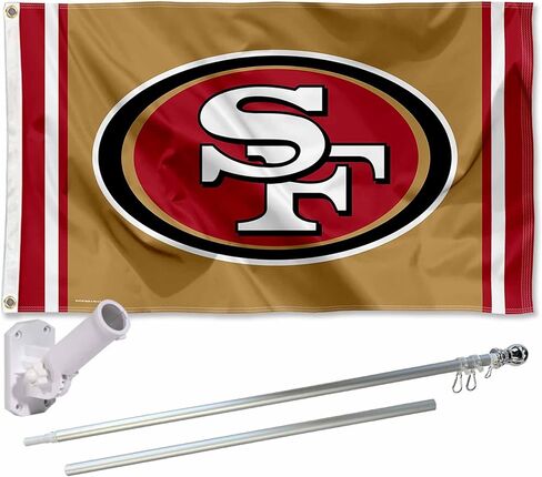 49ers Gold Flag Pole and Bracket Kit in Saudi Arabia