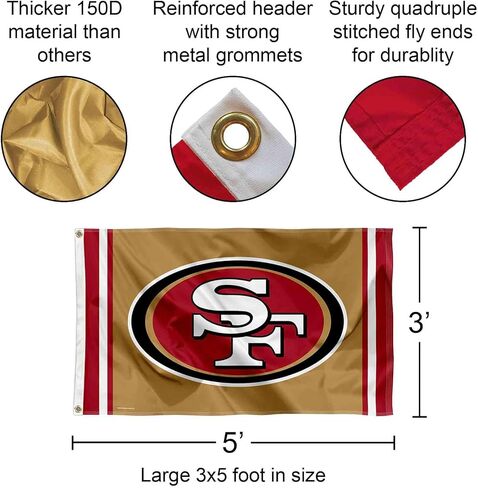 49ers Gold Flag Pole and Bracket Kit in Saudi Arabia
