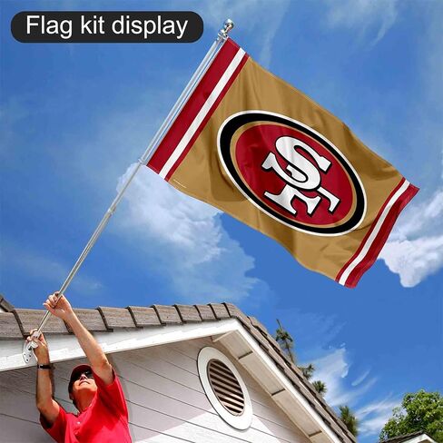49ers Gold Flag Pole and Bracket Kit in Saudi Arabia