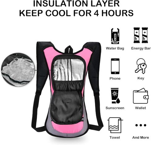 Hydration Backpack Hydration Pack Water Backpack with 2L(70-Ounce) Hydration Bladder for Men Women Kids for Running Hiking Biking Climbing in Saudi Arabia