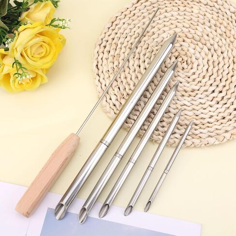 مجموعة أدوات الربط 7pcs ، 6-in-1 أدوات FED من الفولاذ المقاوم للصدأ مع دافعة وحقيبة تخزين لحبل العين المزدوج 1/4 "5/16" 3/8 "7/16" 1/2 "للتعافي السريع والربط in Saudi Arabia