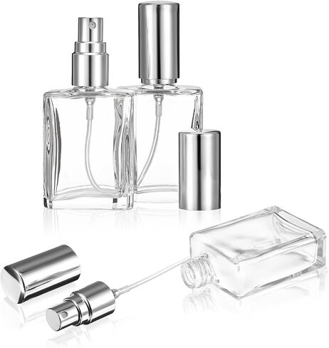 Maquita 18 Pack Glass Clear Fine Mist Atomizer Srortles ، زجاجة عطر مصغرة قابلة لإعادة التعبئة 15 مل ، زجاجات زجاجة زجاجة زجاجة زجاجية فارغة مع قطار ومسامير in Kuwait