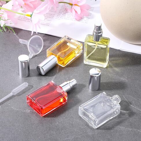 Maquita 18 Pack Glass Clear Fine Mist Atomizer Srortles ، زجاجة عطر مصغرة قابلة لإعادة التعبئة 15 مل ، زجاجات زجاجة زجاجة زجاجة زجاجية فارغة مع قطار ومسامير in Kuwait