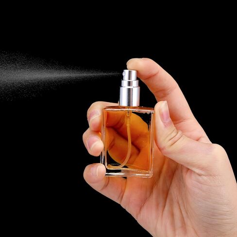 Maquita 18 Pack Glass Clear Fine Mist Atomizer Srortles ، زجاجة عطر مصغرة قابلة لإعادة التعبئة 15 مل ، زجاجات زجاجة زجاجة زجاجة زجاجية فارغة مع قطار ومسامير in Kuwait