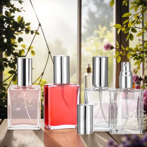 Maquita 18 Pack Glass Clear Fine Mist Atomizer Srortles ، زجاجة عطر مصغرة قابلة لإعادة التعبئة 15 مل ، زجاجات زجاجة زجاجة زجاجة زجاجية فارغة مع قطار ومسامير in Kuwait