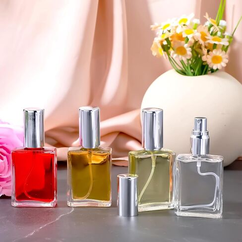 Maquita 18 Pack Glass Clear Fine Mist Atomizer Srortles ، زجاجة عطر مصغرة قابلة لإعادة التعبئة 15 مل ، زجاجات زجاجة زجاجة زجاجة زجاجية فارغة مع قطار ومسامير in Kuwait