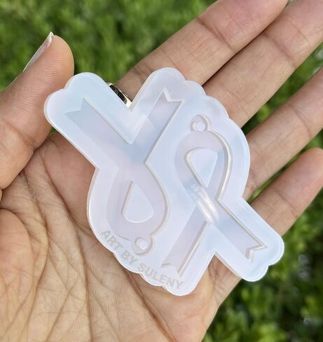 Silicone Molds - Cancer Awareness Ribbon Mold - Cancer Ribbon Mold - Molds for Resin - Molds for Charms - Awareness Mold in Saudi Arabia