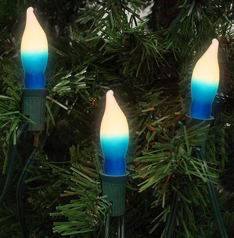 Goothy 12 Pack Christmas Flicker Flame Light Bulbs, Crystal Clear Chandelier Flickering E12 Candelabra Base Replacement Bulbs for Electric Window Candles Indoor Outdoor String Light, 1 Watt, 120 Volts in Kuwait