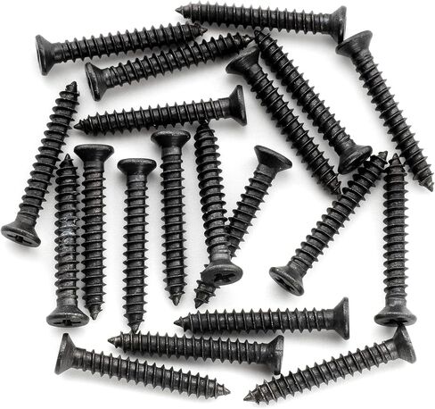 Musiclily Ultra Metric M2.6x18mm Stainless Steel Bridge Humbucker Mounting Ring Screws Phillips Flat Head Countersunk for Electric Guitar, Black (Set of 20) in Saudi Arabia