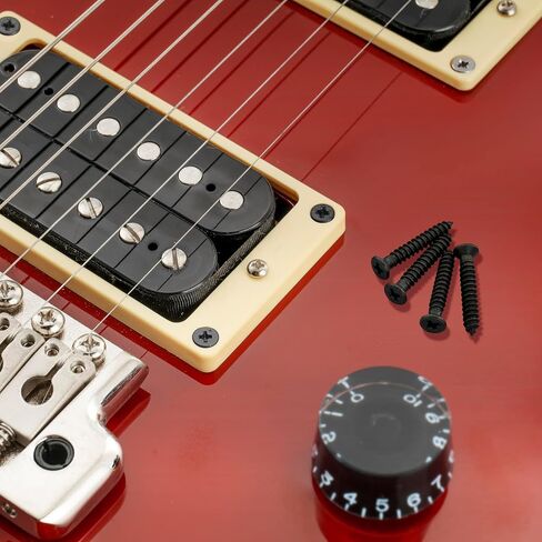 Musiclily Ultra Metric M2.6x18mm Stainless Steel Bridge Humbucker Mounting Ring Screws Phillips Flat Head Countersunk for Electric Guitar, Black (Set of 20) in Saudi Arabia