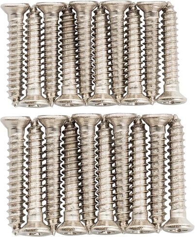 Musiclily Ultra Metric M2.6x18mm Stainless Steel Bridge Humbucker Mounting Ring Screws Phillips Flat Head Countersunk for Electric Guitar, Black (Set of 20) in Kuwait