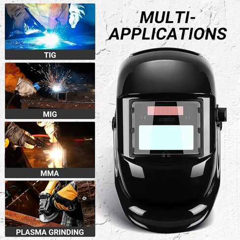 Welding Helmet Auto Darkening: DEKORPO True Color Solar Powered Auto Darkening Welding Welder Mask Hood Helmets in Saudi Arabia