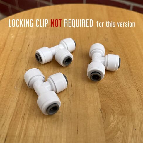 LAMPPPE 3-Piece 1/4" T Fitting RO Water System Undersink Filtration Fitting Replacement Connector, Reverse Osmosis Water Filter Tubing Adapter for Ice Maker Refrigerator in Kuwait