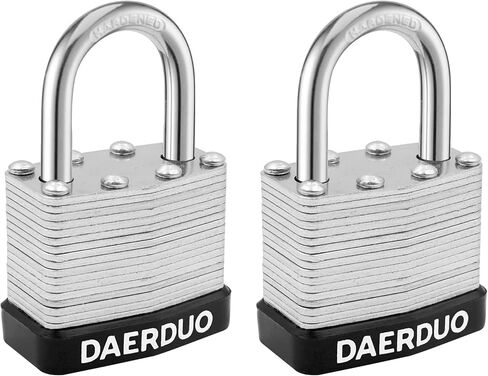 6 Pack 40 mm (1-9/16") Keyed Alike Laminated Padlocks with 12 Keys, Hardened Steel Short Shackle, Heavy-Duty Locks for Gym Lockers, Toolboxes, School Lockers, and Hasp Latches in Saudi Arabia