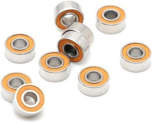 S683RS محمل (2pcs) 3x7x3 مم ABC-7 الفولاذ المقاوم للصدأ الهجين هواية كهربائية RC شاحنة شاحنة محامل برتقالية الختم in Saudi Arabia