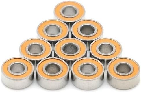 S683RS محمل (2pcs) 3x7x3 مم ABC-7 الفولاذ المقاوم للصدأ الهجين هواية كهربائية RC شاحنة شاحنة محامل برتقالية الختم in Saudi Arabia