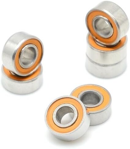 S683RS محمل (2pcs) 3x7x3 مم ABC-7 الفولاذ المقاوم للصدأ الهجين هواية كهربائية RC شاحنة شاحنة محامل برتقالية الختم in Saudi Arabia