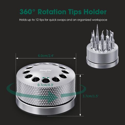 Hanglife T18 Soldering Iron Tips مع حامل طرف لـ Hakko FX-888D FX-888 FX8801 FX-600 ، والمزيد من محطات/بنادق لحام-نصائح لحام بديلة لمعدات اللحام والملحقات (12 قطعة) in Kuwait