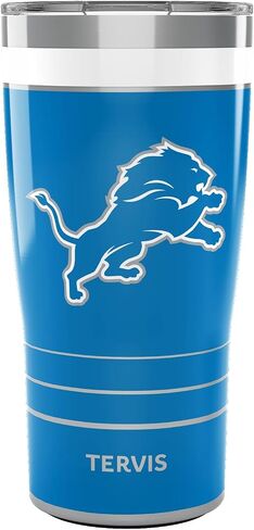 Tervis Traveler NFL Detroit Lions - MVP Triple Walled Insulated Tumbler Travel Cup Keeps Drinks Cold & Hot, 20oz, Stainless Steel in Saudi Arabia