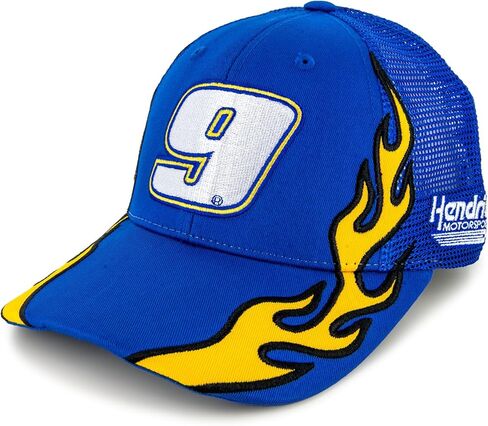 Chase Elliott 2025 Flame #9 Snapback Mesh Hat Blue in Kuwait