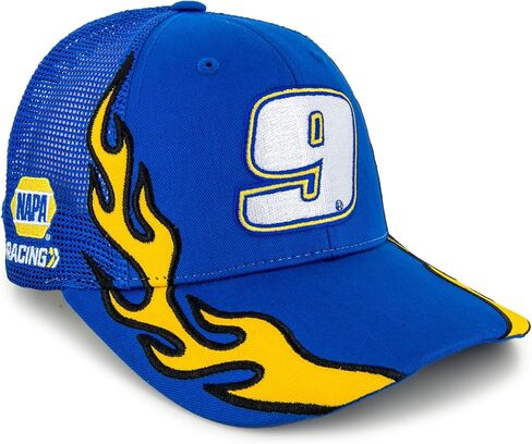 Chase Elliott 2025 Flame #9 Snapback Mesh Hat Blue in Kuwait