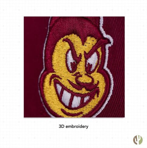 Desert Cactus Arizona State University Baseball Hat ASU Sun Devils Brimmed Embroirderd Hats Cap Adjustable Cloth Strap Adult (Style G1) Red in Saudi Arabia