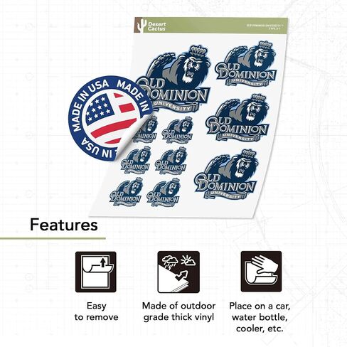 Desert Cactus Old University University University Odu Monarchs Vinyl Lexals Laptop Gater Bottle Scrapbook T3 (Type 3-1) in Kuwait