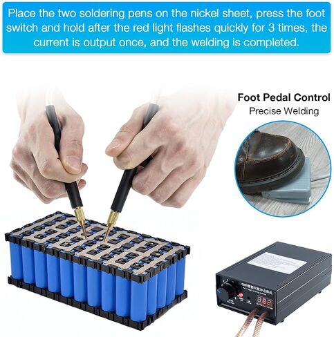 8000W WANDHELD SPOT SPOT ALLDER ، آلة لحام DIY المحمولة ، لحام بقعة عالي الطاقة مع شريط النيكل لبطاريات ليثيوم 18650 in Saudi Arabia