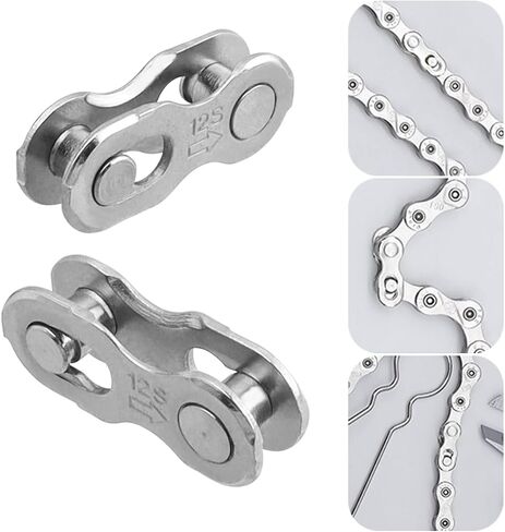 10 Pair 12 Speed Bike Chain Master Link, Carbon Steel Bicycle Missing Links Reusable Bike Chain Repair Kit for Bicycle Link Replacement in Saudi Arabia