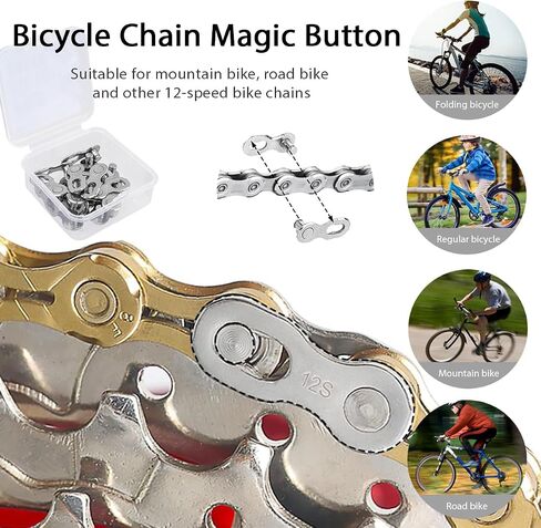 10 Pair 12 Speed Bike Chain Master Link, Carbon Steel Bicycle Missing Links Reusable Bike Chain Repair Kit for Bicycle Link Replacement in Saudi Arabia