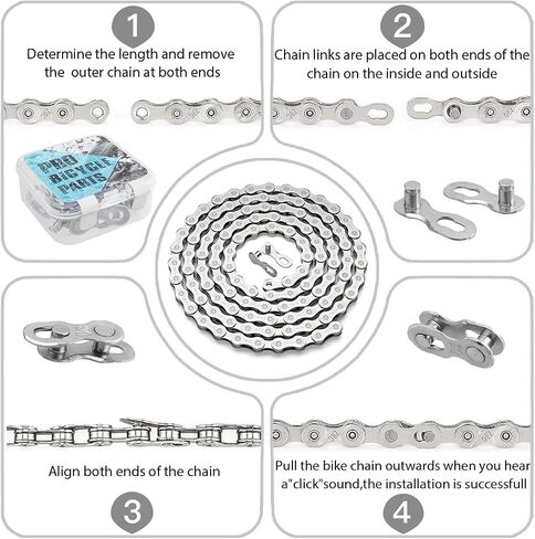 10 Pair 12 Speed Bike Chain Master Link, Carbon Steel Bicycle Missing Links Reusable Bike Chain Repair Kit for Bicycle Link Replacement in Saudi Arabia