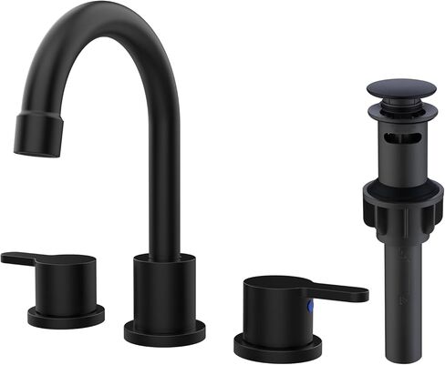 صنبور الحمام الذهبي المصقول - مقبضان ، صفيح دوار 360 درجة ، مراكز ، الغرور 4 بوصات ، RV والاستخدام المرحاض in Kuwait