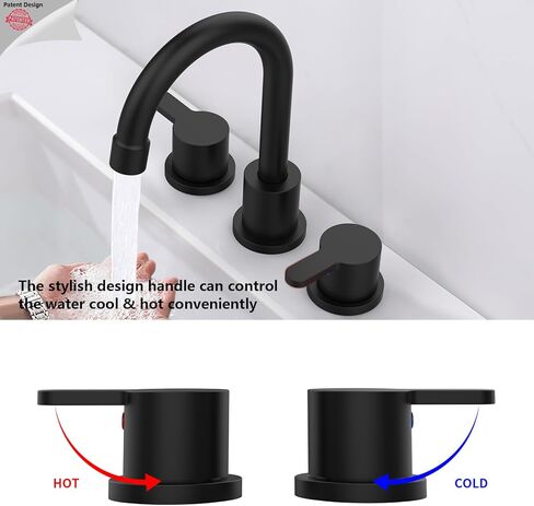 صنبور الحمام الذهبي المصقول - مقبضان ، صفيح دوار 360 درجة ، مراكز ، الغرور 4 بوصات ، RV والاستخدام المرحاض in Kuwait