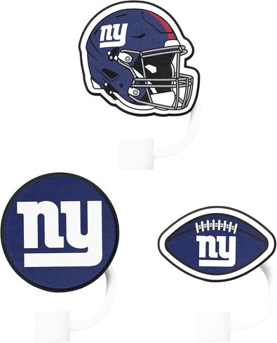 Foco New York Giants NFL 3 Pack Pack Logo Straw Toppers in Kuwait