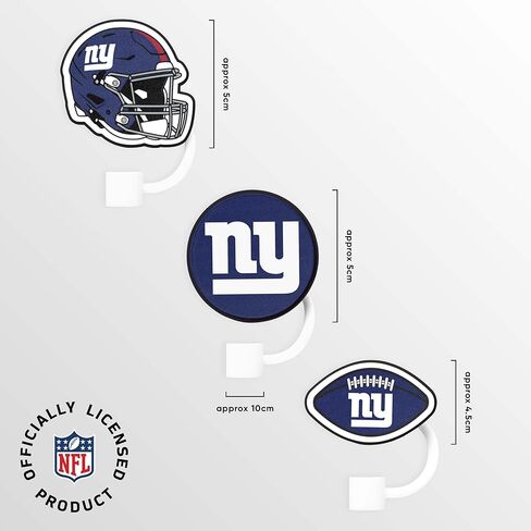 Foco New York Giants NFL 3 Pack Pack Logo Straw Toppers in Kuwait