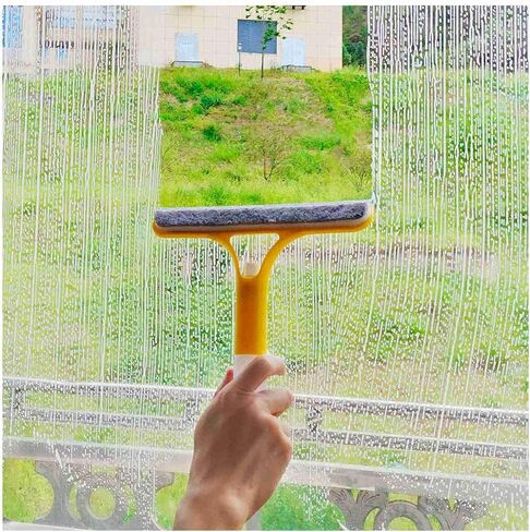 3 Pcs Multifunctional Shower Squeegee,Silicone Glass Squeegee - 3In1,Spray,Sponge Wipe,Silicone Squeegee in One Cleaning Brush,for Mirrors,Car WindowsGlass,Tile Walls,Easy to Clean Without Streaks in Kuwait