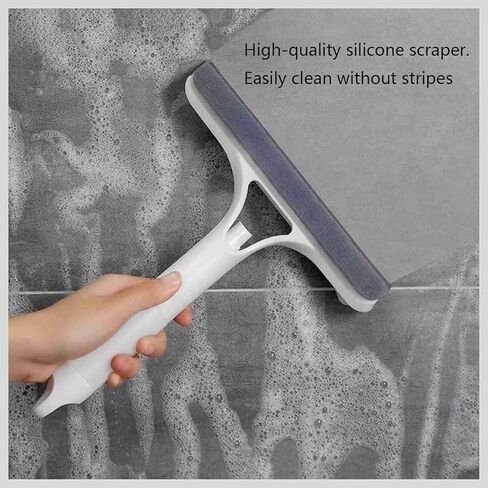 3 Pcs Multifunctional Shower Squeegee,Silicone Glass Squeegee - 3In1,Spray,Sponge Wipe,Silicone Squeegee in One Cleaning Brush,for Mirrors,Car WindowsGlass,Tile Walls,Easy to Clean Without Streaks in Kuwait