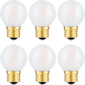 25 واط المصابيح الكهربائية مكافئة E26 Frosted Globe Light Light ، 2W LED LID LID BULB 2700K WHARD WHITE G16.5 LIGH in Saudi Arabia