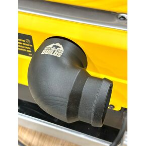 2-1/2 inch Elbow Hose Adapter Compatible with DeWalt DW735 and DW735X | Uses Factory Mounting | Made In The USA in Kuwait