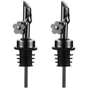 صنيواي 2 عبوة زيت الفولاذ المقاوم للصدأ صبار ، زجاجة زجاجة بديلة متميزة النفط الصب الخمور ميزة Auto Flip للسوائل ، زيت الزيتون ، النبيذ ، الخل (الفضة) in Kuwait