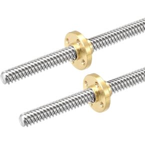 DMiotech 2 Pack 100mm Fully Thread Rod T8x2mm Lead Screw with Brass Nut Kit for 3D Printer, CNC Machine in Saudi Arabia
