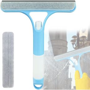 3 in 1 Window Cleaning Scraper,All-Purpose Spray Window Squeegee Cleaner Tool,for Glass Doors for Windows Glass, Mirrors Scraper, Brush (White) in Kuwait
