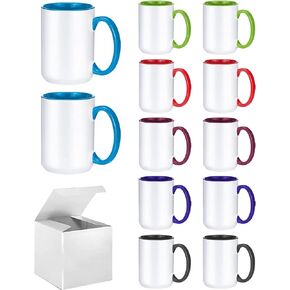Sublimation Mugs, Sublimation White Coffee Mugs Tazas Para Sublimacion Blank 11 OZ With Box for for Coffee, Soup, Tea, Milk, Latte, Hot Cocoa Set of 12 in Saudi Arabia