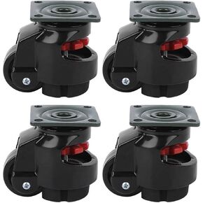 Leveling Machine Caster GD-40 4Pcs Top Plate Leveling Wheel with Retractable NBR Pad(42x42mm) in Saudi Arabia