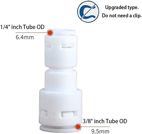 1/4 بوصة الحاجز لفلتر المياه التناضح العكسي ، دافع بلاستيكي معتمد من NSF لتوصيل تركيبات RO (حزمة 10) in Kuwait