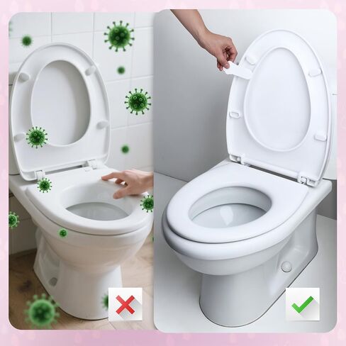 2 Pcs Toilet Seat Lifter White Toilet Lid Cover Lifter Handle Avoid Touching the Toilets Lid Bathroom Accessories for Home Hotel Office Travel in Kuwait